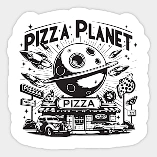 Pizza Planet Tribute - Fan Movie Theater Pizza Planet Movie Tribute - Pizza Planet best Tribute and Designs Piza Pitza Pitsa Planet Tribute - Pizza Lover Pizza Slice - Pizza and Chill Sticker